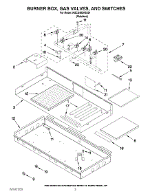 02 - Burner Box, Gas Valves, And Switches parts for Kitchenaid Cooktop KGCU483VSS01 from AppliancePartsPros.com