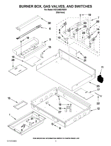 02 - Burner Box, Gas Valves, And Switches parts for Kitchenaid Cooktop KGCU462VSS01 from AppliancePartsPros.com