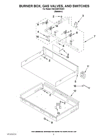 02 - Burner Box, Gas Valves, And Switches parts for Kitchenaid Cooktop KGCU407VSS01 from AppliancePartsPros.com