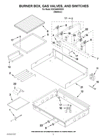 02 - Burner Box, Gas Valves, And Switches parts for Kitchenaid Cooktop KGCU463VSS01 from AppliancePartsPros.com