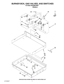 02 - Burner Box, Gas Valves, And Switches parts for Kitchenaid Cooktop KGCU467VSS01 from AppliancePartsPros.com