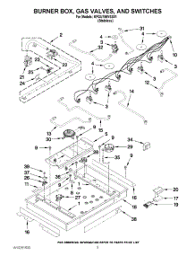 02 - Burner Box, Gas Valves, And Switches parts for Kitchenaid Cooktop KFGU766VSS01 from AppliancePartsPros.com