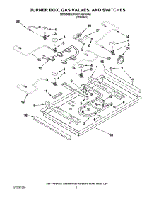 02 - Burner Box, Gas Valves, And Switches parts for Kitchenaid Cooktop KGCK366VSS01 from AppliancePartsPros.com