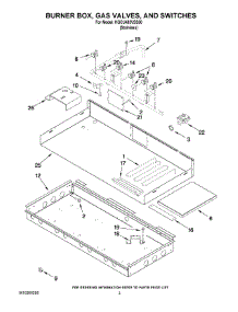 02 - Burner Box, Gas Valves, And Switches parts for Kitchenaid Cooktop KGCU483VSS00 from AppliancePartsPros.com
