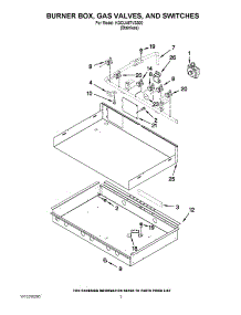 02 - Burner Box, Gas Valves, And Switches parts for Kitchenaid Cooktop KGCU467VSS00 from AppliancePartsPros.com