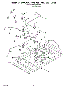 02 - Burner Box, Gas Valves, And Switches, Optional Parts parts for Kitchenaid Cooktop KGCC766RSS00 from AppliancePartsPros.com