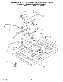 02 - Burner Box, Gas Valves, And Switches, Optional Parts parts for Kitchenaid Cooktop KGCC566HWH4 from AppliancePartsPros.com