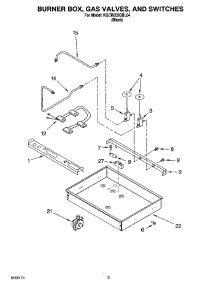 02 - Burner Box, Gas Valves, And Switches parts for Kitchenaid Cooktop KGCR055GBL04 from AppliancePartsPros.com