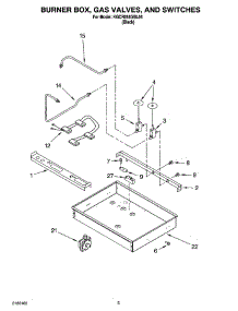 02 - Burner Box, Gas Valves, And Switches parts for Kitchenaid Cooktop KGCR055GBL05 from AppliancePartsPros.com