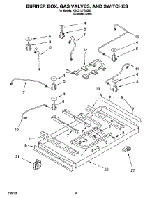 02 - Burner Box, Gas Valves, And Switches parts for Kitchenaid Cooktop KGCS127GSS05 from AppliancePartsPros.com