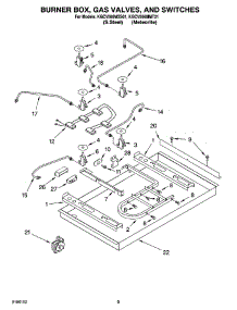 02 - Burner Box, Gas Valves, And Switches parts for Kitchenaid Cooktop KGCV566MMT01 from AppliancePartsPros.com