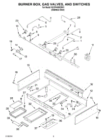 02 - Burner Box, Gas Valves, And Switches parts for Kitchenaid Cooktop KGCP462KSS01 from AppliancePartsPros.com