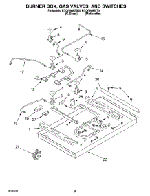 02 - Burner Box, Gas Valves, And Switches parts for Kitchenaid Cooktop KGCV566MMT00 from AppliancePartsPros.com