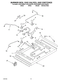 02 - Burner Box, Gas Valves, And Switches parts for Kitchenaid Cooktop KGCS105GBL4 from AppliancePartsPros.com