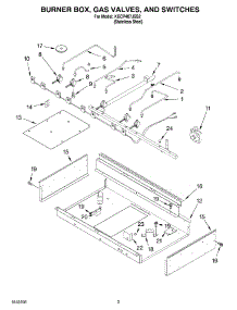 02 - Burner Box, Gas Valves, And Switches parts for Kitchenaid Cooktop KGCP487JSS2 from AppliancePartsPros.com