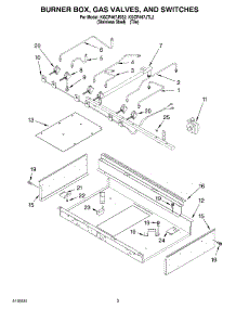 02 - Burner Box, Gas Valves, And Switches parts for Kitchenaid Cooktop KGCP467JSS2 from AppliancePartsPros.com