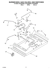 02 - Section parts for Kitchenaid Cooktop KGCC505HBT2 from AppliancePartsPros.com
