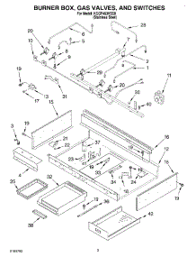 02 - Burner Box, Gas Valves, And Switches parts for Kitchenaid Cooktop KGCP463KSS0 from AppliancePartsPros.com