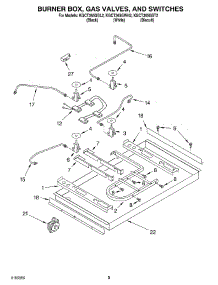 02 - Section parts for Kitchenaid Cooktop KGCT365GWH2 from AppliancePartsPros.com