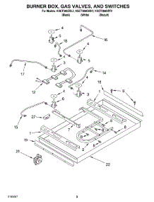 02 - Section parts for Kitchenaid Cooktop KGCT366GWH2 from AppliancePartsPros.com