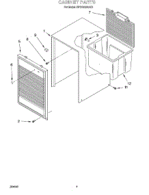 04 - Cabinet parts for Whirlpool Dehumidifier BPDH2500AS1 from AppliancePartsPros.com