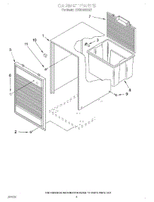 04 - Cabinet, Lit / Optional parts for Whirlpool Dehumidifier BPDH4000AS1 from AppliancePartsPros.com