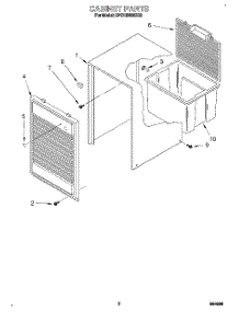 03 - Section parts for Whirlpool Dehumidifier BPDH5000BS2 from AppliancePartsPros.com