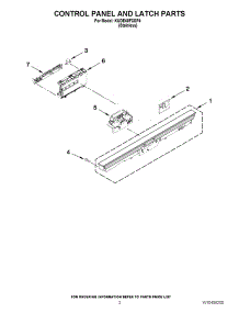02 - Control Panel And Latch Parts parts for Kitchenaid Dishwasher KUDE40FXSP4 from AppliancePartsPros.com