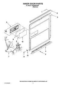03 - Inner Door Parts parts for Kitchenaid Dishwasher KUDE40FXSP4 from AppliancePartsPros.com