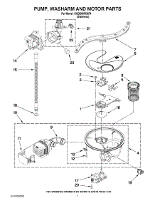 06 - Pump, Washarm And Motor Parts parts for Kitchenaid Dishwasher KUDE40FXSP4 from AppliancePartsPros.com