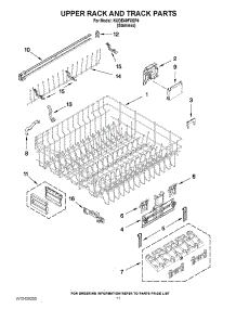 09 - Upper Rack And Track Parts parts for Kitchenaid Dishwasher KUDE40FXSP4 from AppliancePartsPros.com