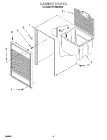 04 - Cabinet parts for Whirlpool Dehumidifier BPDH2500AS0 from AppliancePartsPros.com