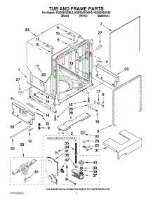 05 - Tub And Frame Parts parts for Kitchenaid Dishwasher KUDS30SXWH3 from AppliancePartsPros.com