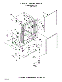 05 - Tub And Frame Parts parts for Kitchenaid Dishwasher KUDE40FXPA4 from AppliancePartsPros.com