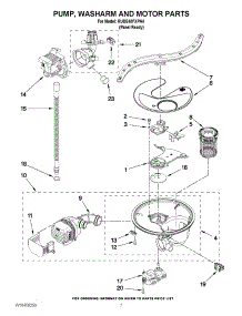 06 - Pump, Washarm And Motor Parts parts for Kitchenaid Dishwasher KUDE40FXPA4 from AppliancePartsPros.com