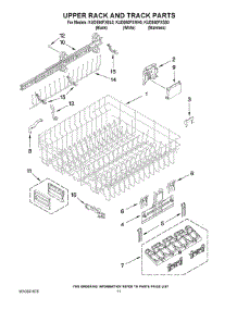 09 - Upper Rack And Track Parts parts for Kitchenaid Dishwasher KUDE60FXBL0 from AppliancePartsPros.com