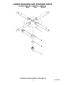 11 - Lower Washarm And Strainer Parts parts for Kitchenaid Dishwasher KUDS30FXSS1 from AppliancePartsPros.com