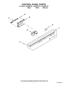 02 - Control Panel Parts parts for Kitchenaid Dishwasher KUDS35FXSS1 from AppliancePartsPros.com