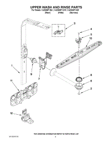 07 - Upper Wash And Rinse Parts parts for Kitchenaid Dishwasher KUDS35FXSS1 from AppliancePartsPros.com