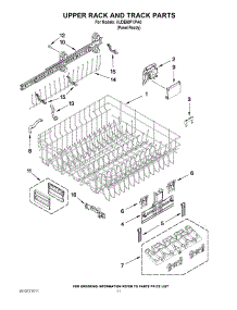 09 - Upper Rack And Track Parts parts for Kitchenaid Dishwasher KUDE60FXPA0 from AppliancePartsPros.com