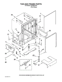 05 - Tub And Frame Parts parts for Kitchenaid Dishwasher KUDS30FXPA0 from AppliancePartsPros.com