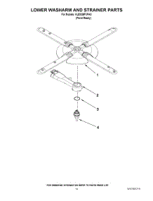 11 - Lower Washarm And Strainer Parts parts for Kitchenaid Dishwasher KUDS30FXPA0 from AppliancePartsPros.com