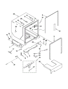 Tub And Frame parts for Kitchenaid Dishwasher KUDL40CVSS2 from AppliancePartsPros.com