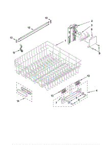 Upper Rack And Track parts for Kitchenaid Dishwasher KUDL40CVSS2 from AppliancePartsPros.com