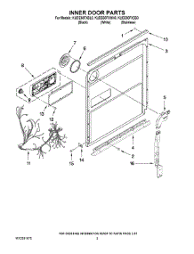 03 - Inner Door Parts parts for Kitchenaid Dishwasher KUDE60FXSS0 from AppliancePartsPros.com