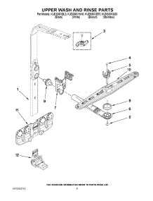 07 - Upper Wash And Rinse Parts parts for Kitchenaid Dishwasher KUDS30IXBT0 from AppliancePartsPros.com