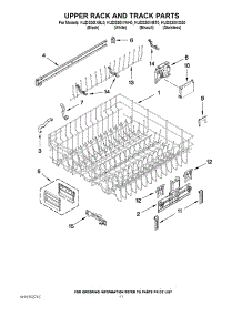 09 - Upper Rack And Track Parts parts for Kitchenaid Dishwasher KUDS30IXBT0 from AppliancePartsPros.com