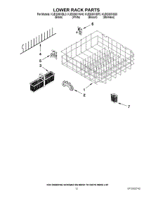10 - Lower Rack Parts parts for Kitchenaid Dishwasher KUDS30IXBT0 from AppliancePartsPros.com