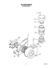 03 - Blower parts for Kitchenaid Dishwasher KUDI220T5 from AppliancePartsPros.com