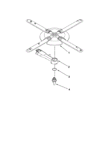 Lower Washarm And Strainer parts for Kitchenaid Dishwasher KUDL40CVSS2 from AppliancePartsPros.com